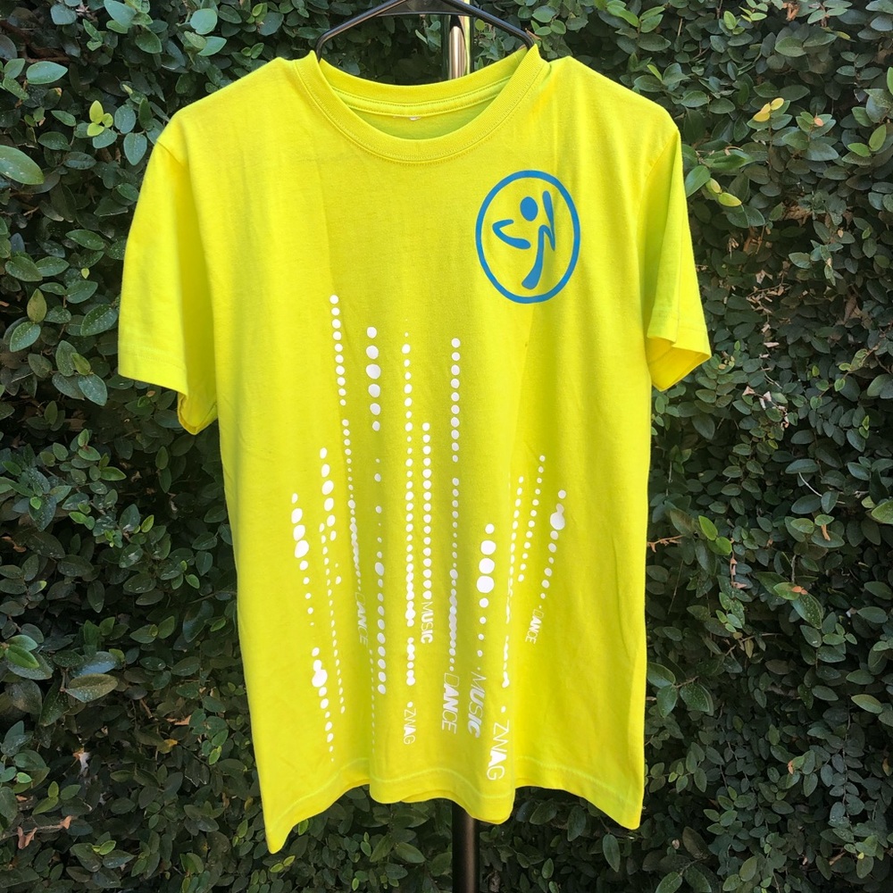ZUMBA Music Dance Zwag‼️neon green/yellow SS shirt